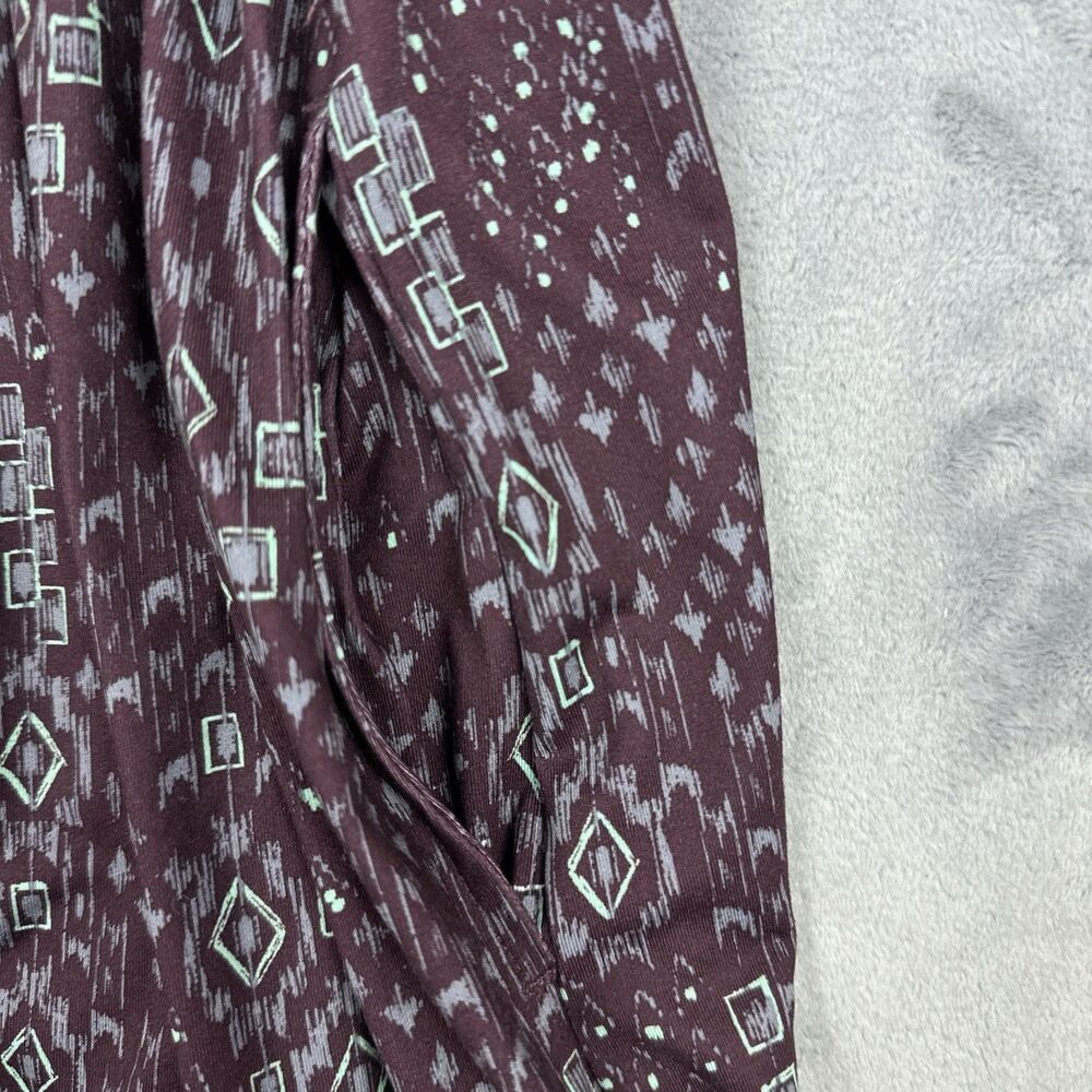 Woolrich Dress Womens Size XS Burgundy Tribal Print Sleeveless Cinch Waist - Picture 5 of 9